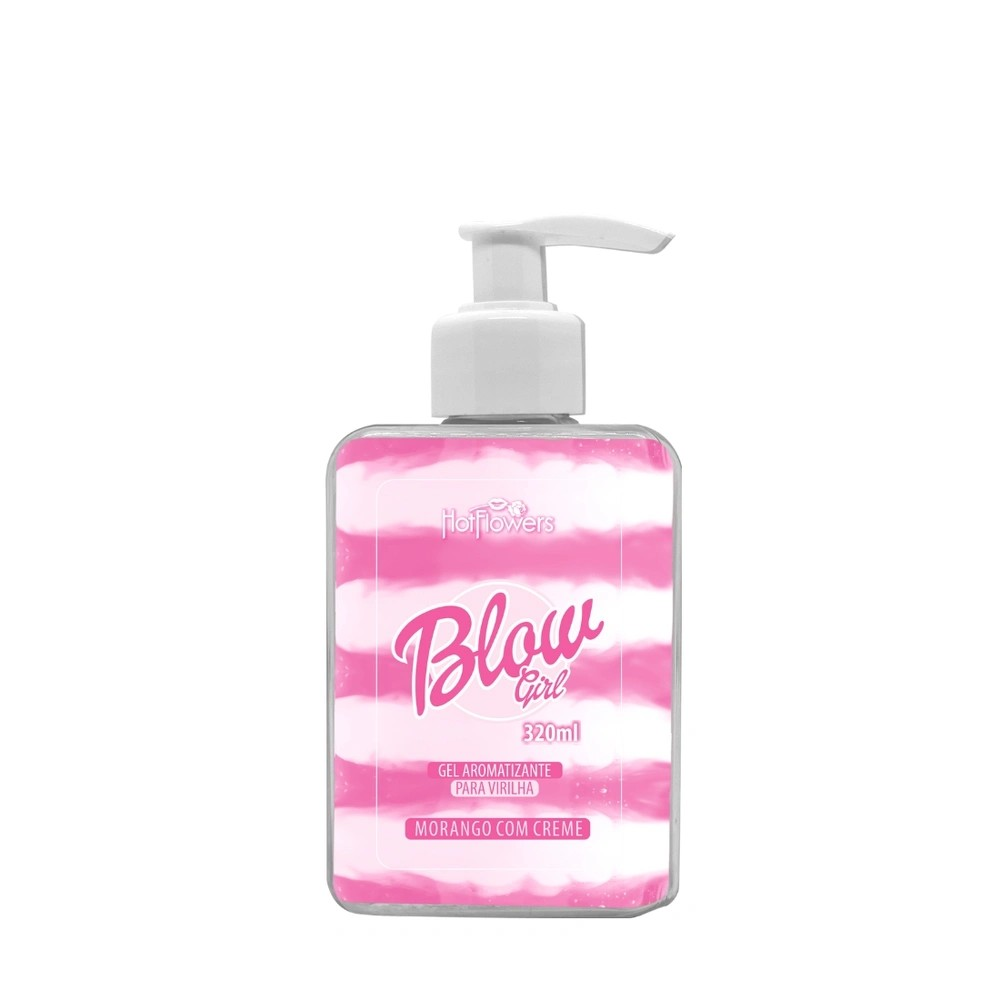 BLOW GIRL – GEL AROMATIZANTE PARA VIRILHA (320ml) – MORANGO COM CREME